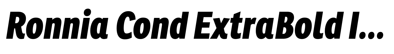 Ronnia Cond ExtraBold Italic